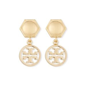 Tory Burch gold Logo drop earrings